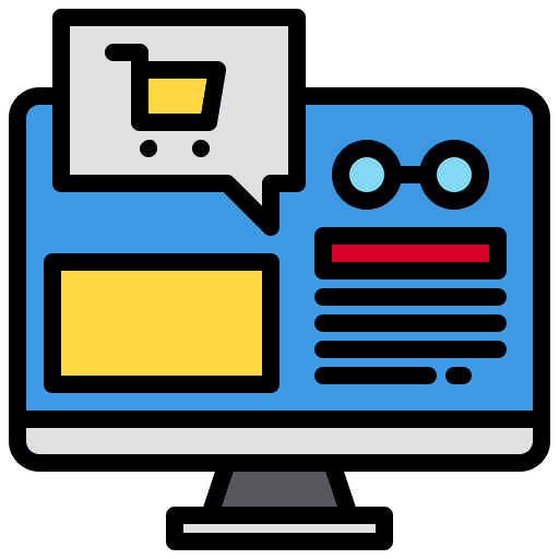 E-commerce website development icon