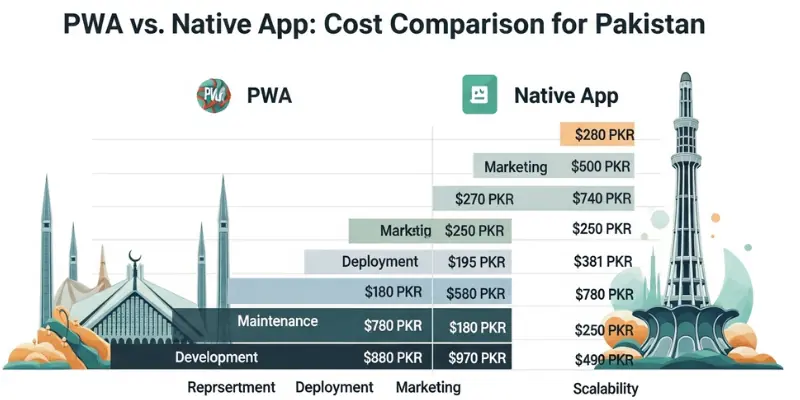 PWA VS NATIVE APP COST COMPARISON FOR PAKISTAN