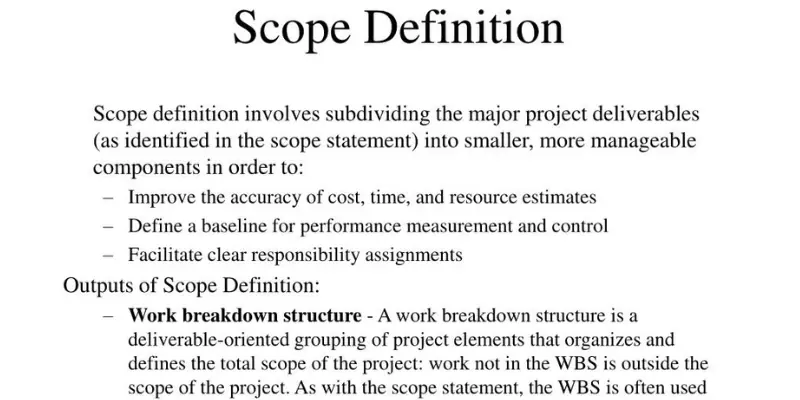 Scope Definition Components for Pakistani Web Projects