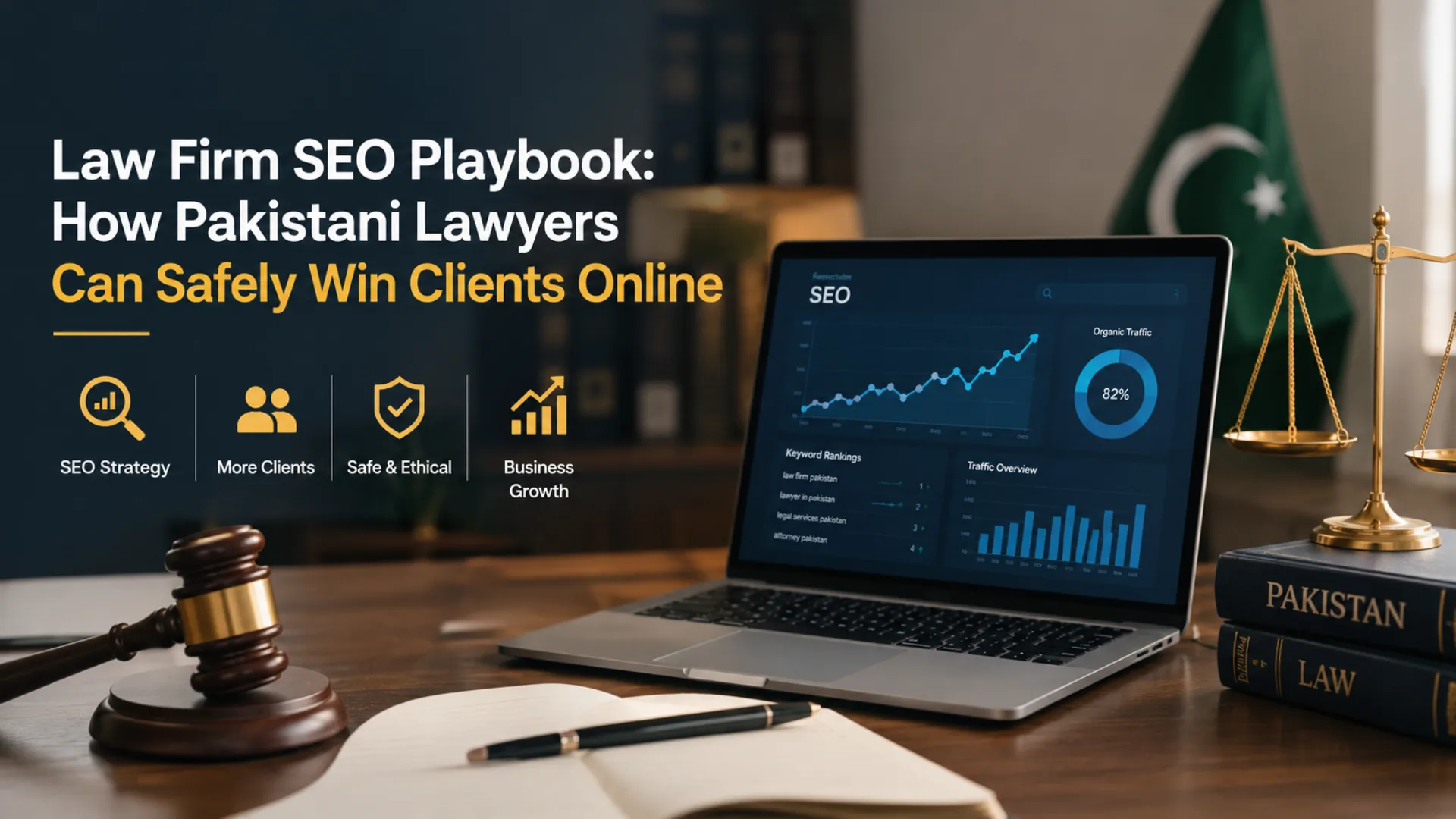 Law Firm SEO Playbook How Pakistani Lawyers Can Safely Win Clients Online