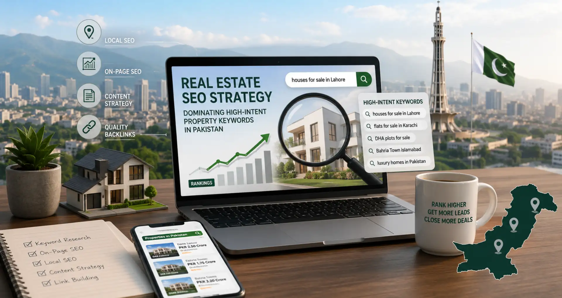 Real Estate SEO Strategy Dominating High-Intent Property Keywords in Pakistan