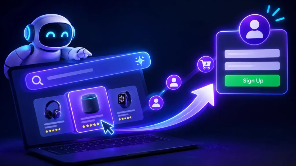 AI product search sign ups